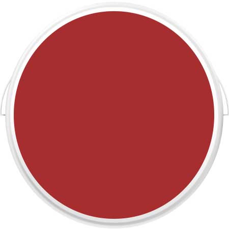 Sıcak İç Cephe Boya Renkleri 2021 yazısı için kullanılan görselde, plastik boya kutusunda Filli Boya renk kartelasından Koral 215 adlı koyu kırmızı duvar boyası var.