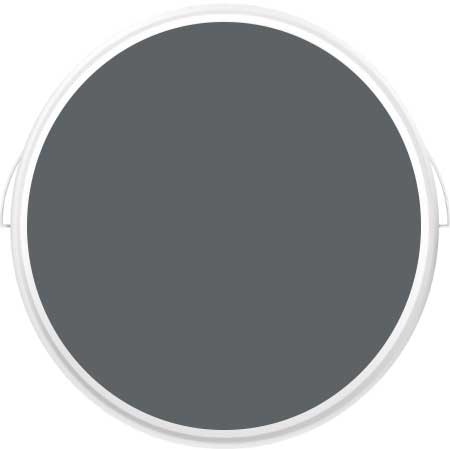 Görselde, plastik boya kutusunda kurşun grisi renginde duvar boyası var.