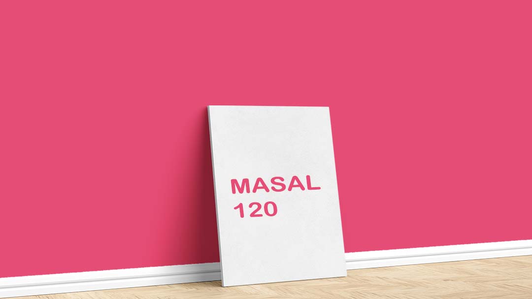 Filli Boya Kırmızı Duvar Boyası – Masal 120. Filli Boya kırmızı duvar boyası için kullanılan görselde, Masal 120 isimli iç cephe rengiyle boyanmış bir duvar var.