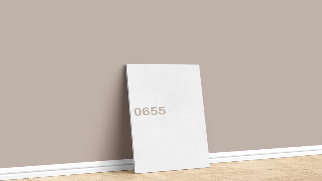 Dyo Bej-Kahve İç Cephe Renkleri – 0655. Dyo bej-kahve duvar boyası için kullanılan görselde, 0655 kodlu iç cephe boyasıyla boyalı bir duvar var.