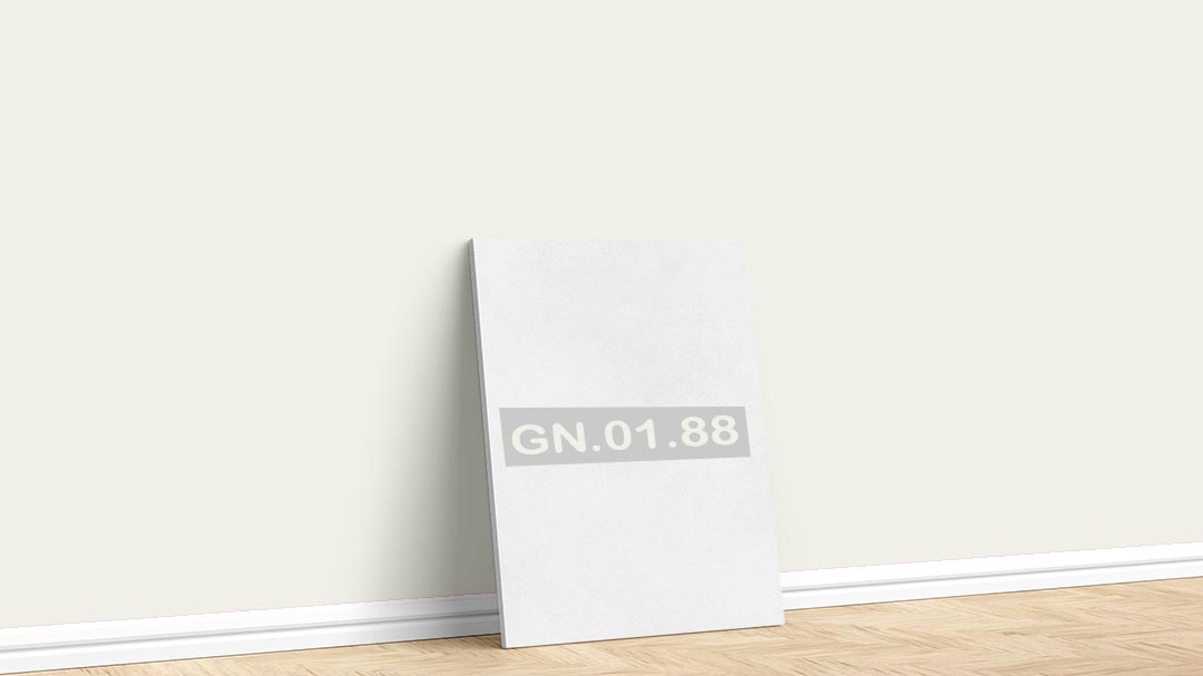 Marshall Beyaz GN.01.88 İç Cephe Rengi. Marshall Beyaz duvar boyası için kullanılan görselde, GN.01.88 kodlu iç cephe rengi ile boyalı bir duvar var.
