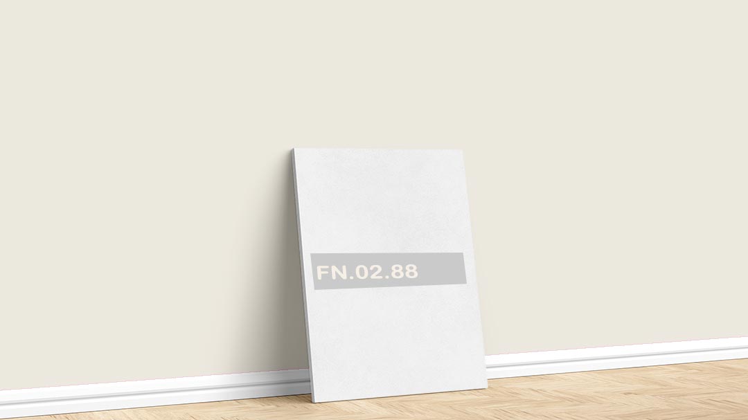 Marshall Soft Beyaz FN.02.88 Boya Rengi. Marshall Soft Beyaz boya rengi için kullanılan görselde, FN.02.88 kodlu iç cephe rengiyle boyalı bir duvar var.