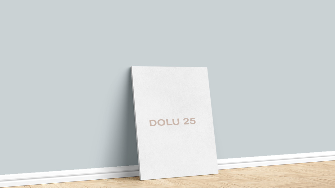 Filli Boya Dolu 25 Boya Rengi. Filli Boya bej boya rengi için kullanılan görselde, Boyacıyım tarafından Dolu 25 isimli iç cephe duvar boyasıyla boyanmış bir duvar var.