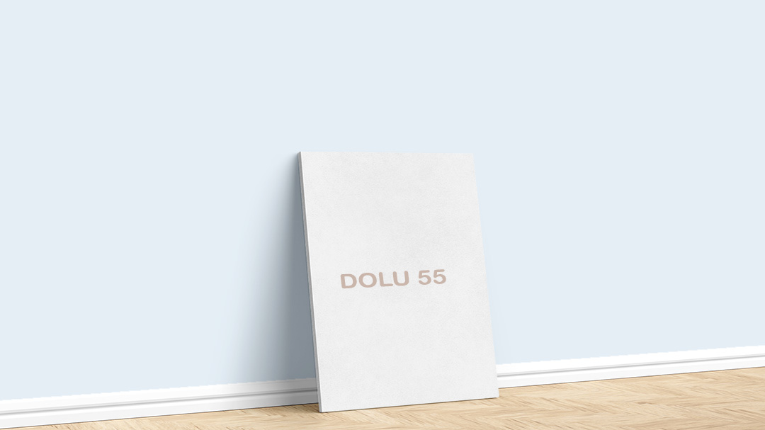 Filli Boya Dolu 55 Boya Rengi. Filli Boya bej boya rengi için kullanılan görselde, Boyacıyım tarafından Dolu 55 isimli iç cephe duvar boyasıyla boyanmış bir duvar var.