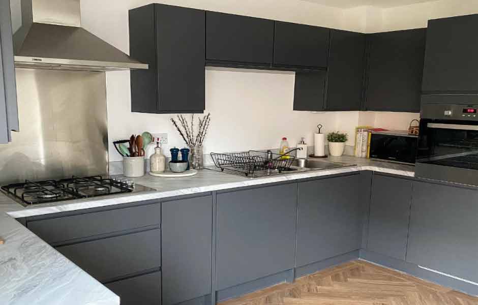 Mutfak Dolabı Renkleri - Siyah ve Gri.