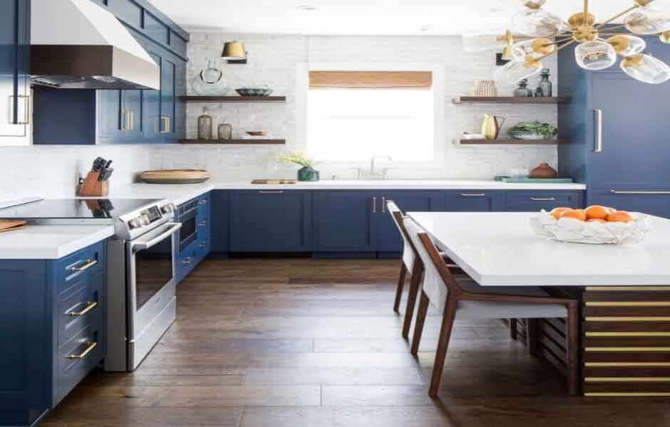 Parlement Mavisi Mutfak Dolabı Rengi.