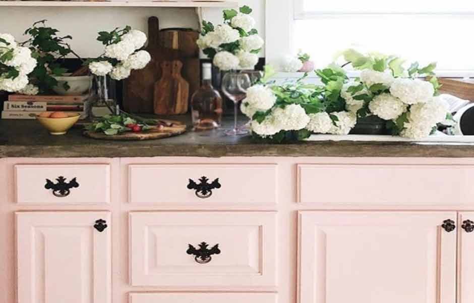 Pembe Mutfak Dolabı Renkleri.