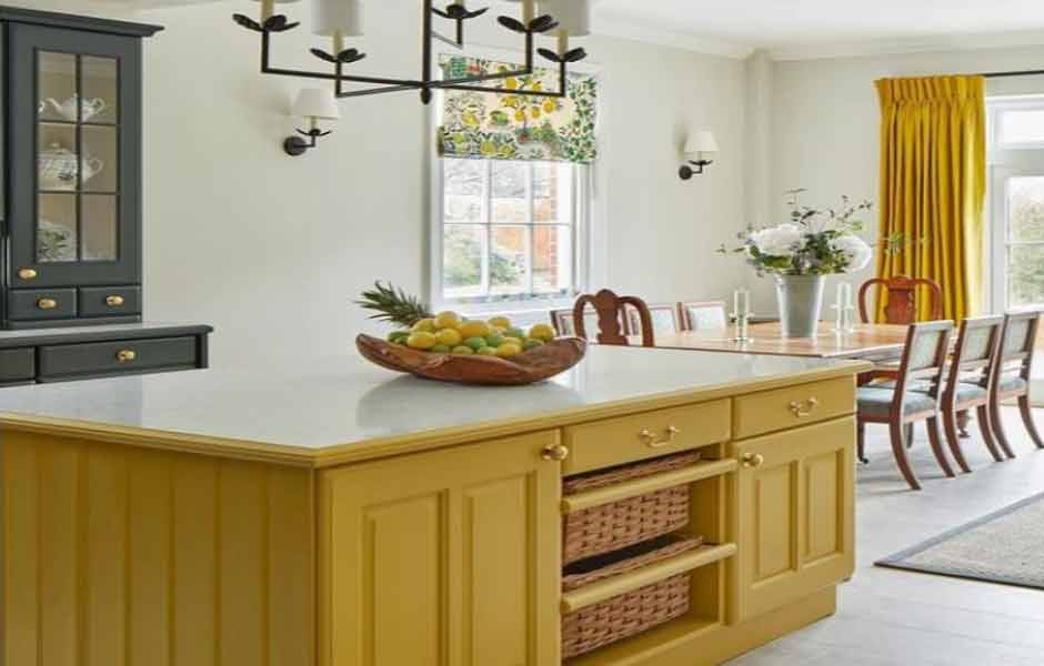 Sarı Mutfak Dolabı Rengi.