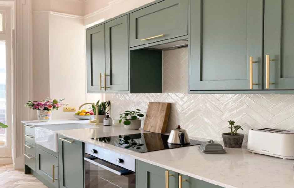 Yeşil Mutfak Dolabı Rengi.