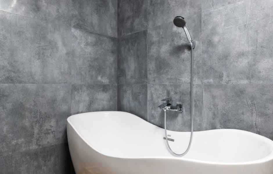 Beton Görünümlü Banyo Fayans Modelleri