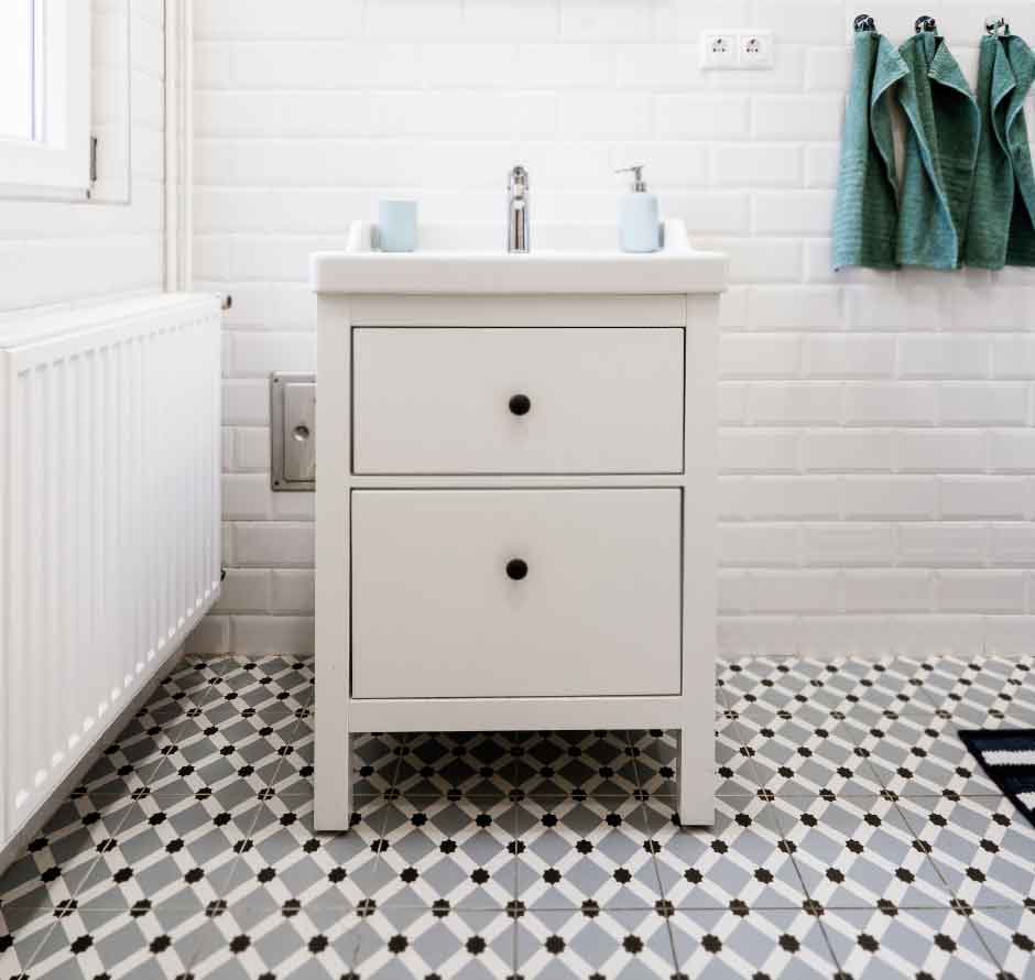 Geometrik Desenli Banyo Fayans Modelleri