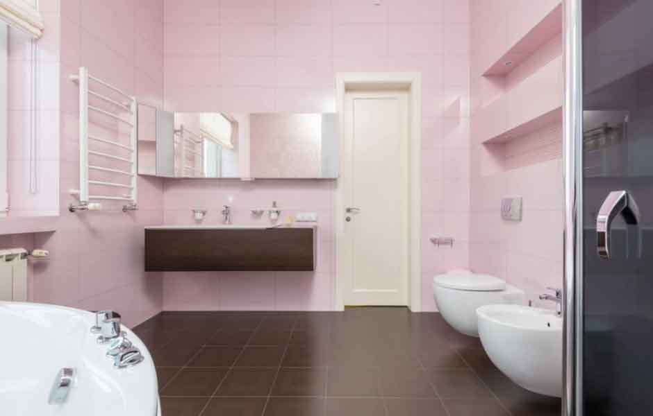Pembe Banyo Fayans Modelleri