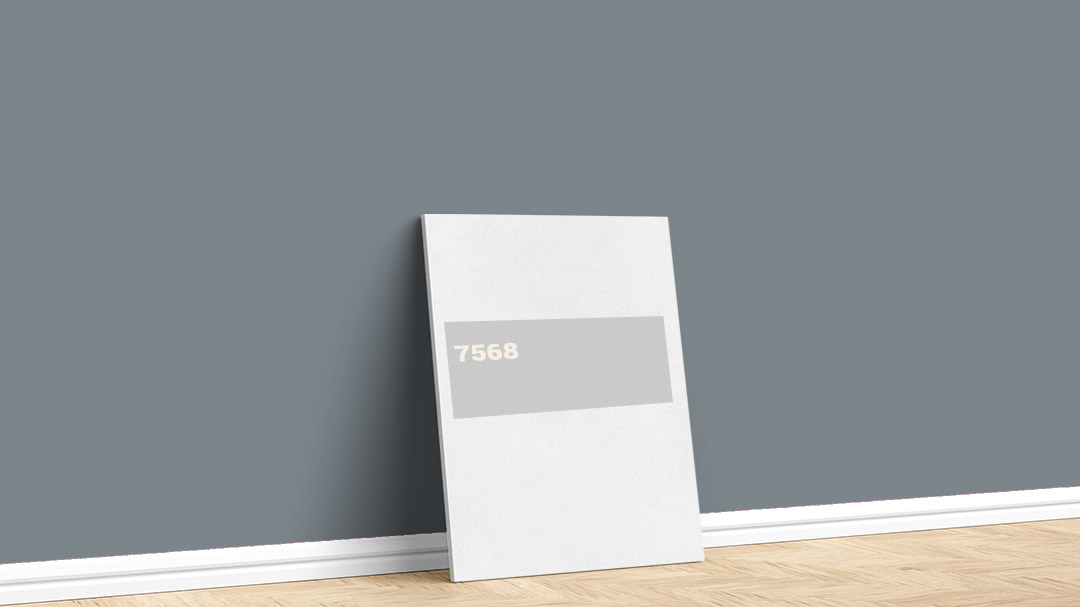 Dyo Gri 7568 İç Cephe Boya Rengi. Görselde, İstanbul boyacı ustası Boyacıyım tarafından Dyo gri 7568 rengi ile boyanmış bir duvar var.