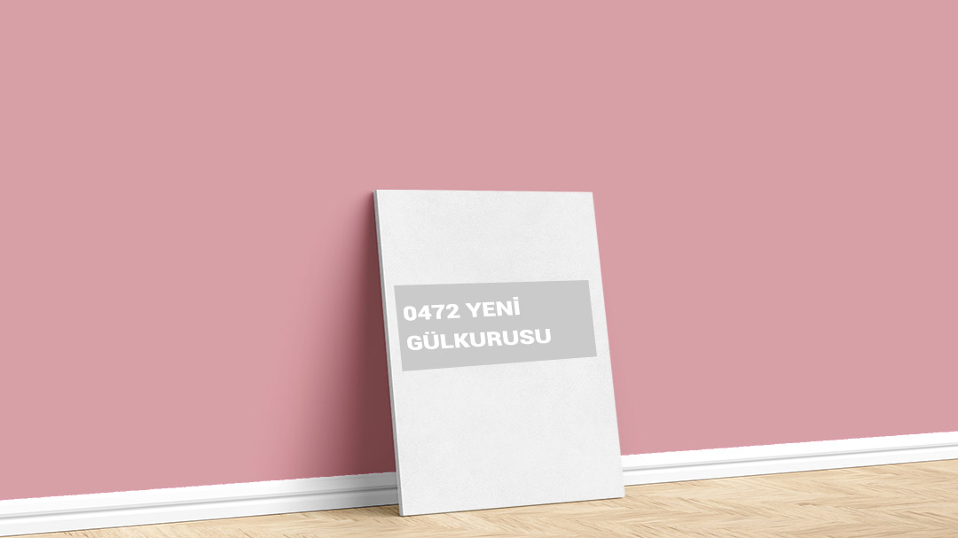 Dyo Kırmızı / Magenta 0472 Yeni Gülkurusu İç Cephe Boya Renkleri. Görselde, İstanbul boyacı ustası Boyacıyım tarafından Dyo kırmızı magenta 0472 Yeni Gülkurusu rengi ile boyanmış bir duvar var.