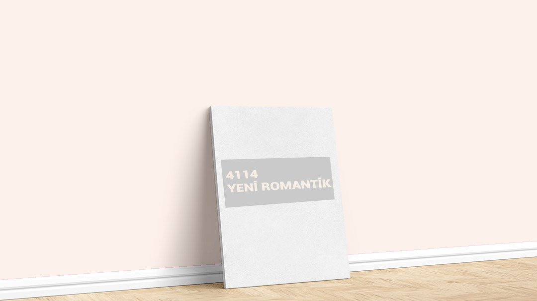 Görselde, İstanbul boyacı ustası Boyacıyım tarafından Dyo kırmızı magenta 4114 Yeni Romantik rengi ile boyanmış bir duvar var.