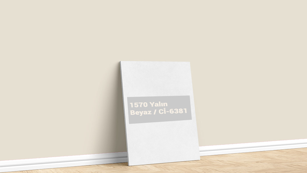 Polisan 1570 Yalın Beyaz İç Cephe Boya Rengi. Görselde, İstanbul boyacı ustası Boyacıyım tarafından Polisan beyaz iç cephe boya rengi ile boyanmış bir duvar var.