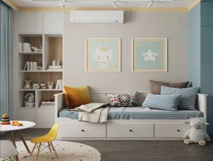 Çocuk Odası Beyaz ve Gökyüzü Mavisi Boya Rengi.