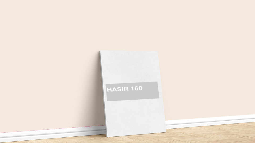 Filli Boya Hasır 160 Kahverengi Boya Rengi. Görselde, Filli Boya kahverengi iç cephe renk kartelasında bulunan Hasır 160 isimli boya rengi ile boyadığımız bir duvar var.