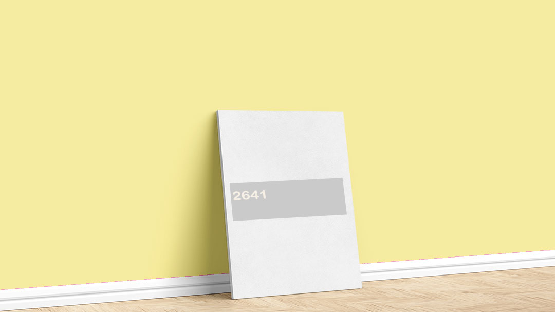 Dyo 2641 Sarı Hardal Boya Rengi. Görselde, Dyo Sarı / Hardal iç cephe renk kartelasında bulunan 2641 isimli boya rengi ile boyadığımız bir duvar var.
