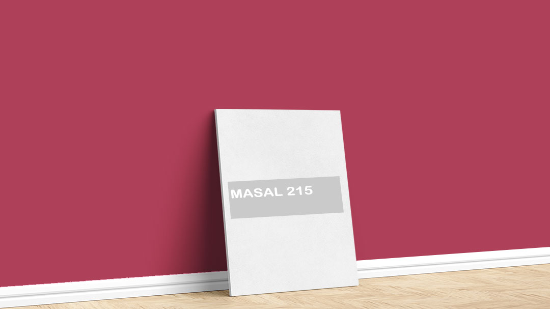 Filli Boya Masal 215 Pembe Boya Rengi. Görselde, Filli Boya pembe iç cephe renk kartelasında bulunan Masal 215 isimli boya rengi ile boyadığımız bir duvar var.