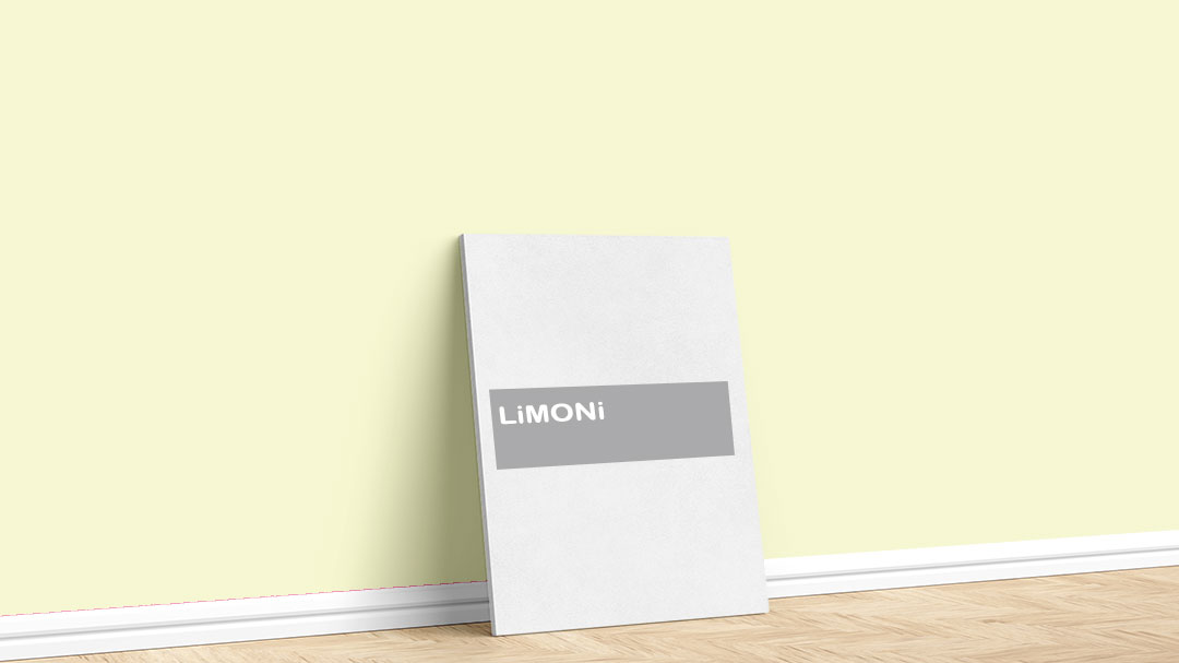 Görselde, Filli Boya yeşil iç cephe renk kartelasında bulunan Limoni isimli boya ile boyadığımız bir duvar var.