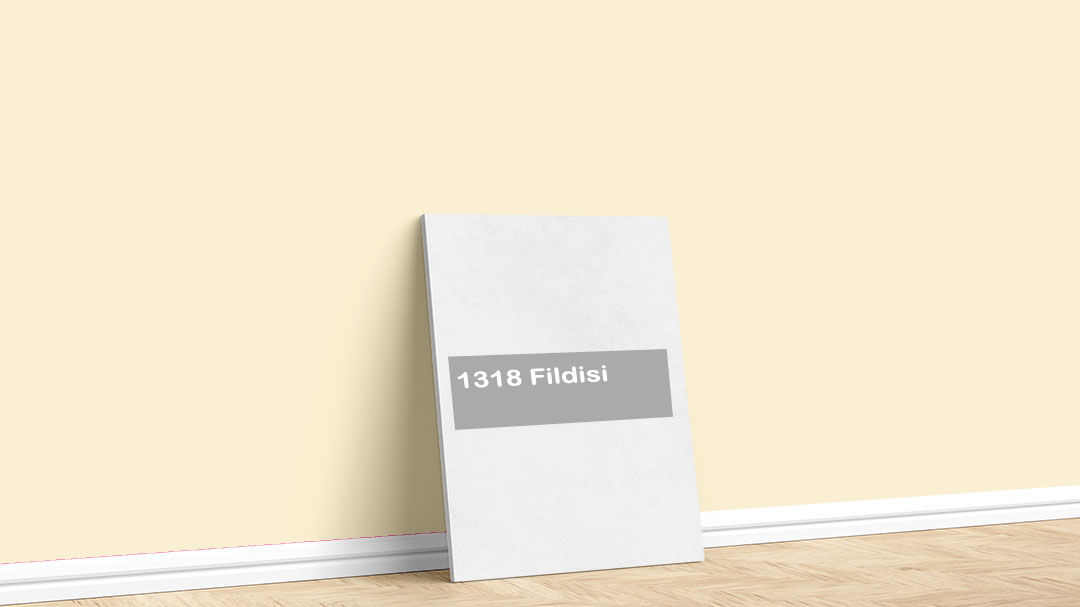 Görselde, Permolit su bazlı iç cephe renk kartelasında bulunan 1318 Fildisi isimli boya ile boyadığımız bir duvar var.