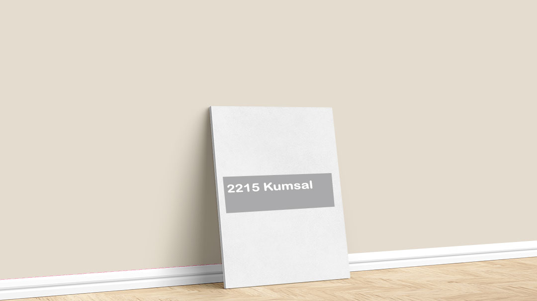 Görselde, Permolit su bazlı iç cephe renk kartelasında bulunan 2215 Kumsal isimli açık tonlu boya ile boyadığımız bir duvar var.