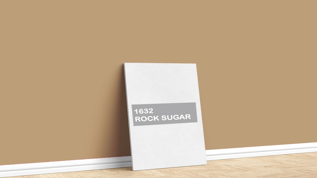 Jotun 1632 Rock Sugar Boya Rengi. Görselde, 2024 Renk Koleksiyonu içinde bulunan Jotun 1632 Rock Sugar iç cephe boya rengi ile boyanmış bir duvar var.