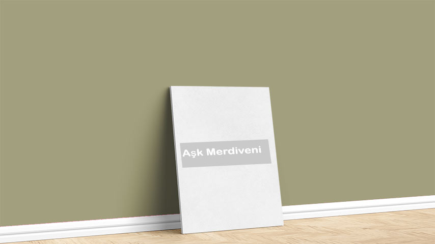 Marshall Aşk Merdiveni Boya Rengi. Görselde, Soft Açık Yeşiller renk paleti içinde bulunan Marshall Aşk Merdiveni isimli yeşil iç cephe boya rengi ile boyanmış bir duvar var.