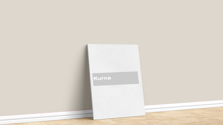 Görselde, Toprak renk paleti içinde bulunan Marshall Kurna isimli iç cephe boya rengi ile boyanmış bir duvar var.