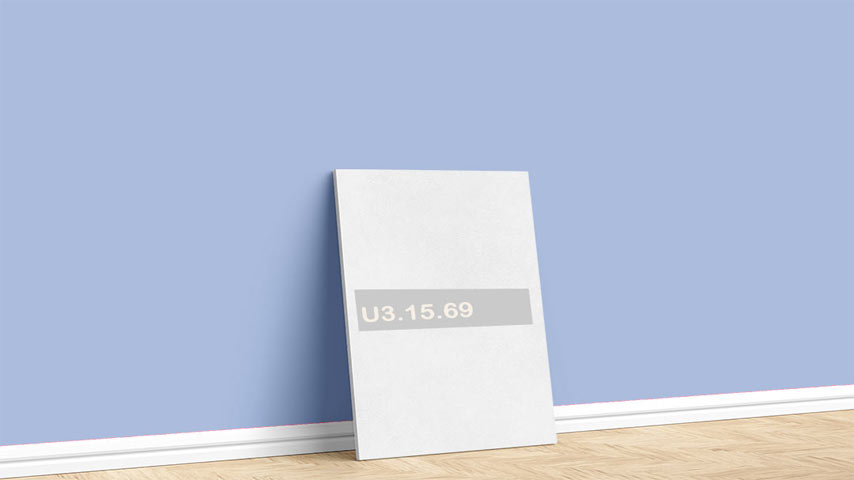 Marshall Mavi U3.15.69 Boya Rengi. Görselde, Maviler paleti içinde bulunan Marshall mavi U3.15.69 isimli iç cephe boya rengi ile boyanmış bir duvar var.