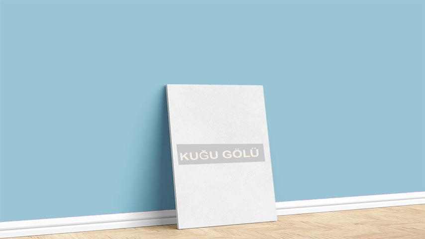 Marshall Kuğu Gölü Mavi Boya Rengi. Görselde, Maviler paleti içinde bulunan Marshall Kuğu Gölü mavi isimli iç cephe boya rengi ile boyanmış bir duvar var.